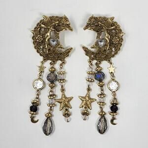 When in Rome Boho Moon Dangle Earrings